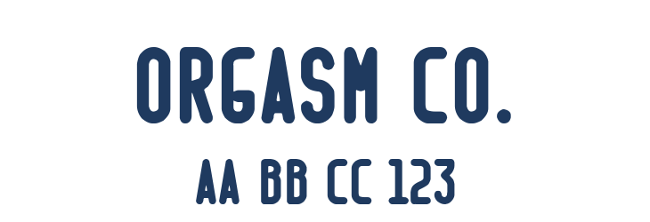 Orgasm Co. Font Preview