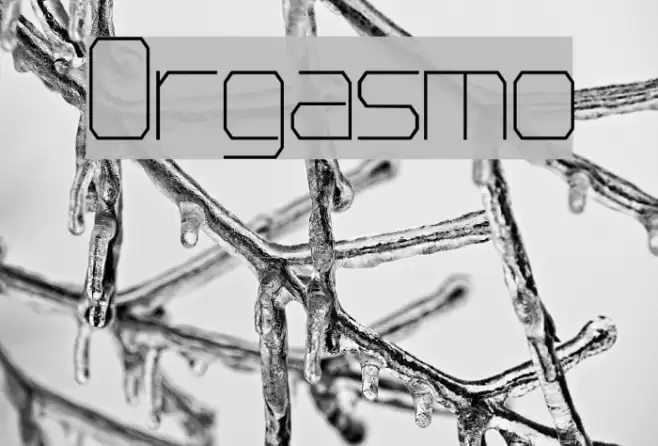 Orgasmo Font examples