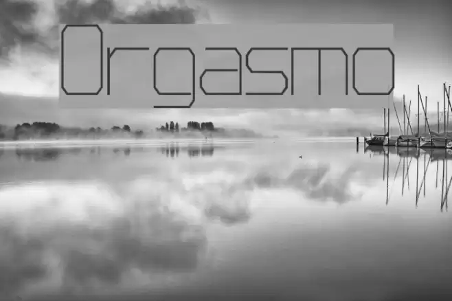 Orgasmo Font examples
