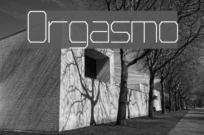 Orgasmo Font examples