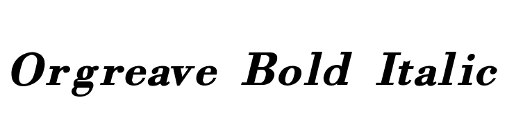 Orgreave Bold Italic  Frei Schriftart Herunterladen