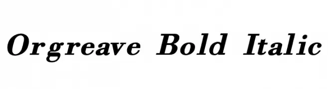 Orgreave Bold Italic  Frei Schriftart Herunterladen