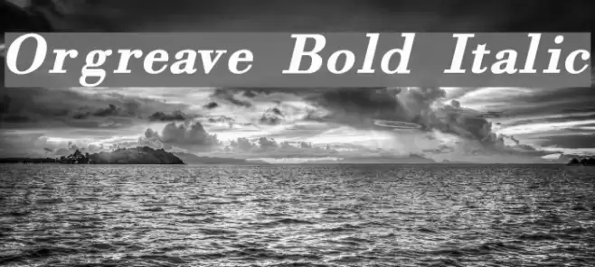 Orgreave Bold Italic Font examples