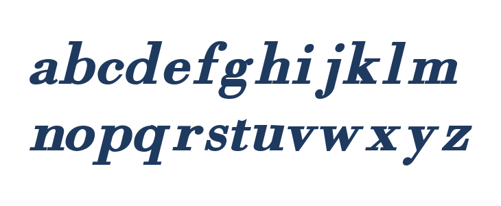 Orgreave Bold Italic Lowercase