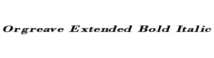 Orgreave Extended Bold Italic Font