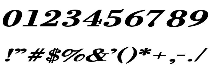 Orgreave Extended Bold Italic Font OTHER CHARS