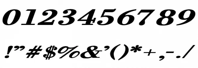 Orgreave Extended Bold Italic Font OTHER CHARS