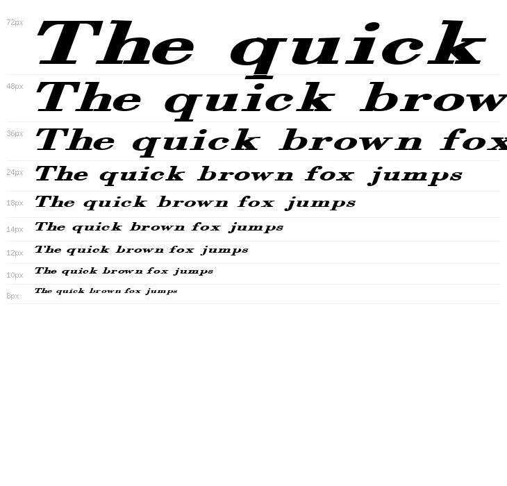 Orgreave Extended Bold Italic Waterfall