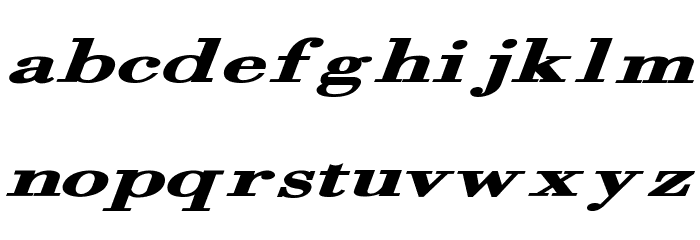 Orgreave Extended Bold Italic Font LOWERCASE