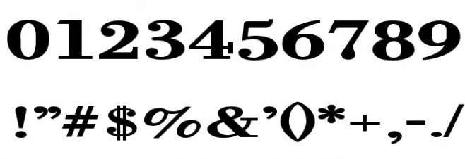 Orgreave Extended Bold Font OTHER CHARS