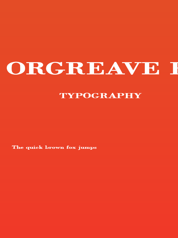 Orgreave Extended Bold Poster