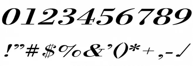 Orgreave Extended Italic Font OTHER CHARS