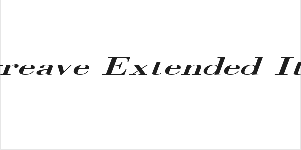 Orgreave Extended Italic Logo