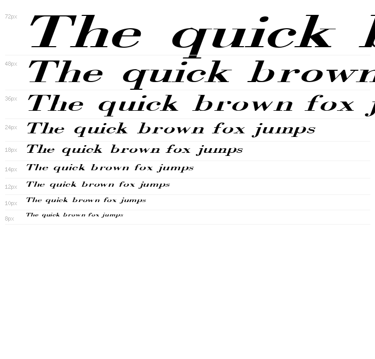 Orgreave Extended Italic Waterfall