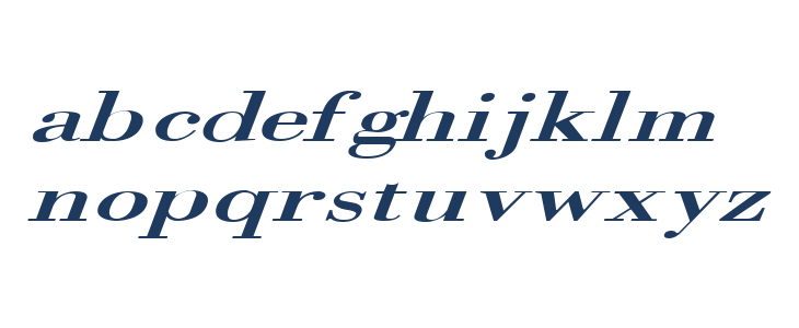 Orgreave Extended Italic Lowercase