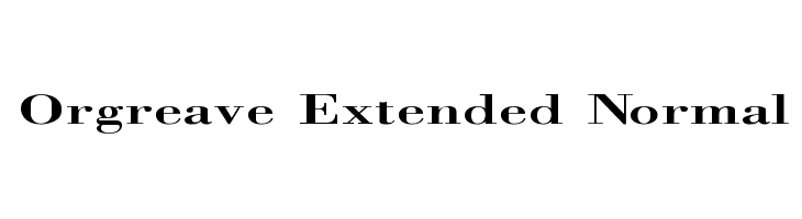 Orgreave Extended Normal  Descarca Fonturi Gratis