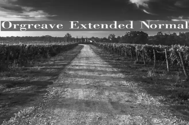 Orgreave Extended Normal Font examples