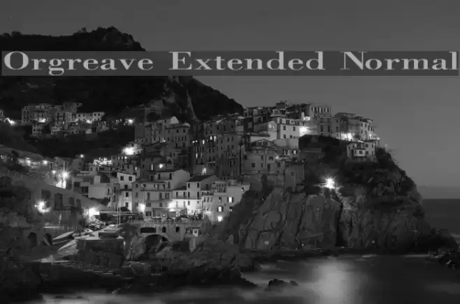 Orgreave Extended Normal Font examples