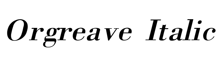 Orgreave Italic  नि: शुल्क फ़ॉन्ट्स डाउनलोड