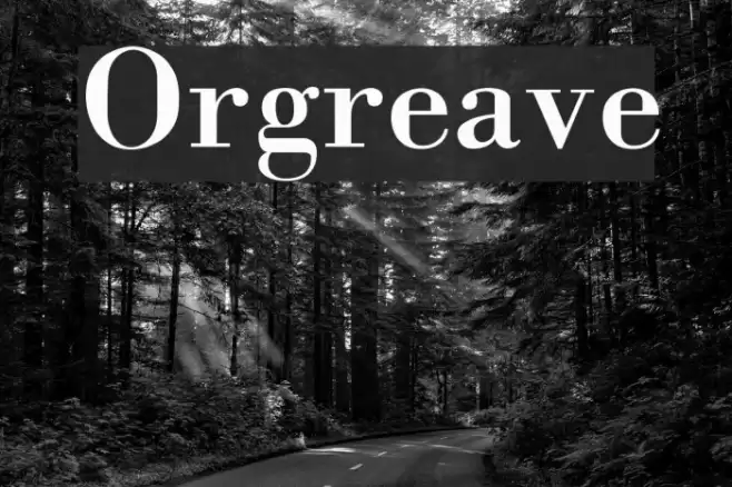 Orgreave Font examples