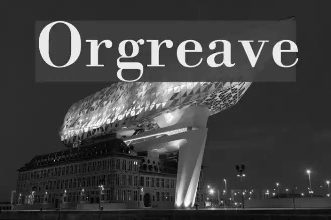 Orgreave Font examples