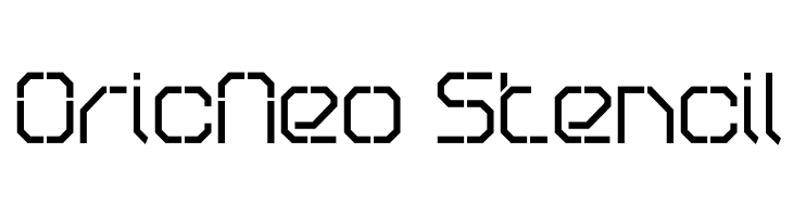 OricNeo Stencil  フリーフォントのダウンロード