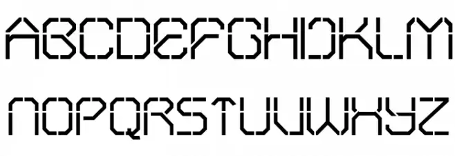 OricNeo Stencil Schriftart Groß