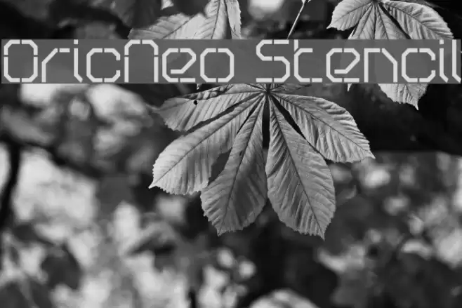 OricNeo Stencil Font examples