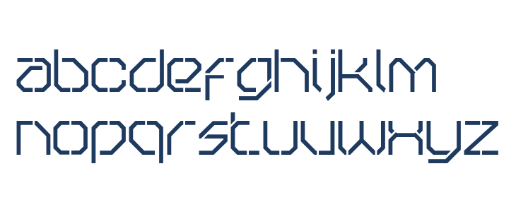 OricNeo Stencil Lowercase