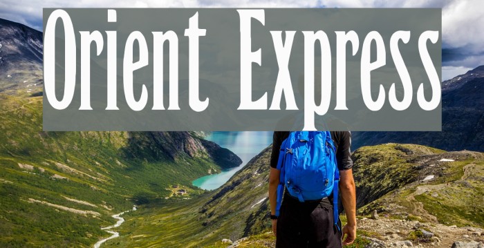 Orient Express Font examples