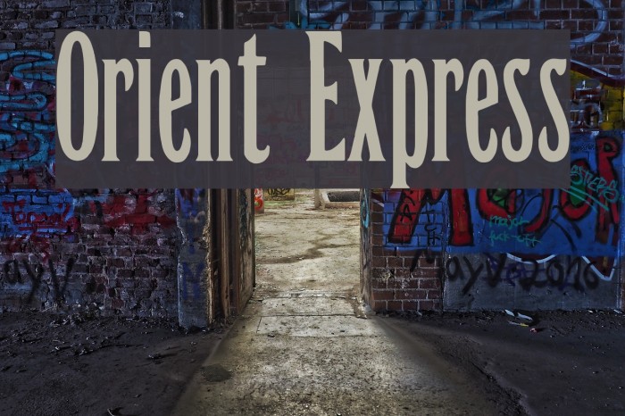Orient Express Font examples