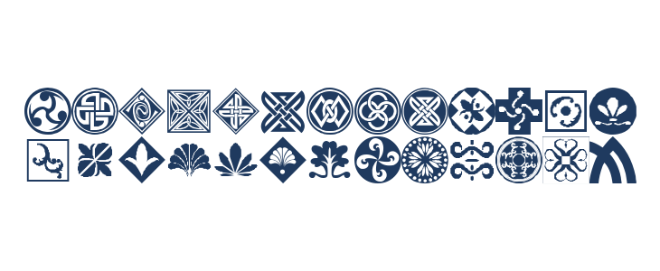 Orient Pattern Dings Set 1 Lowercase