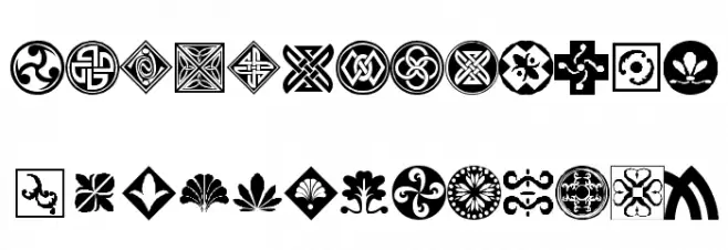 Orient Pattern Dings Set 1 फ़ॉन्ट लोअरकेस