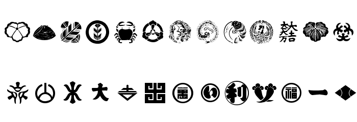 Orient Pattern Dings Set 2 Font LOWERCASE