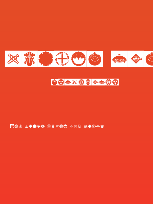 Orient Pattern Dings Set 4 Poster