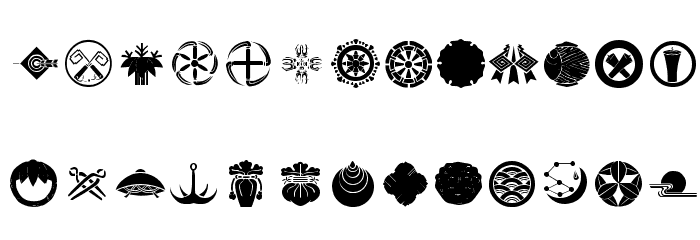 Orient Pattern Dings Set 4 Font LOWERCASE