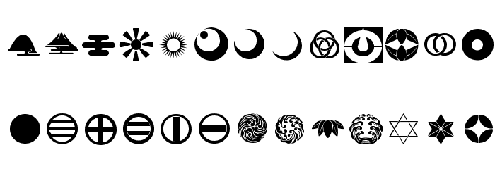 Orient Pattern Dings Set 5 Font LOWERCASE
