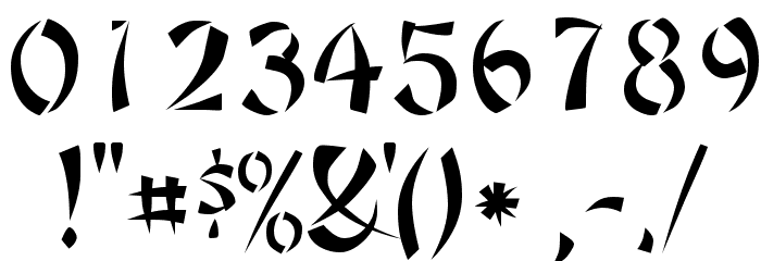 Orient1 Normal Font OTHER CHARS