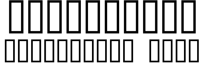 OrientOne Font OTHER CHARS