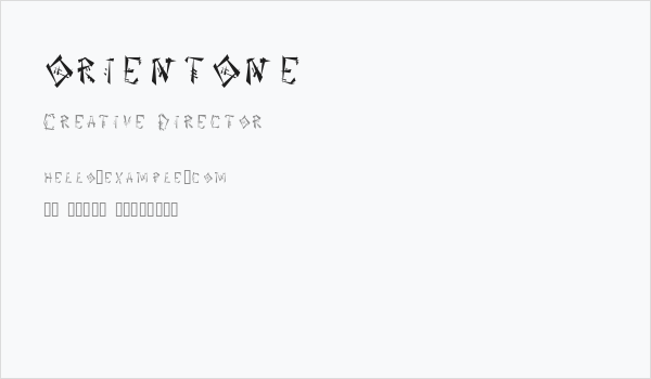 OrientOne Business Card
