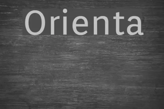 Orienta Font examples