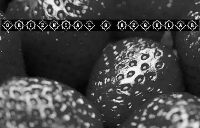 Oriental 6 Regular Font examples