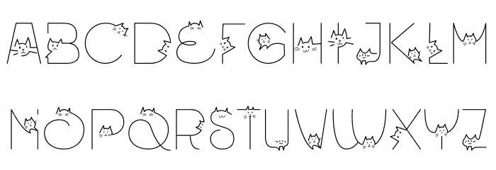 Oriental Cats Light フォント 大文字