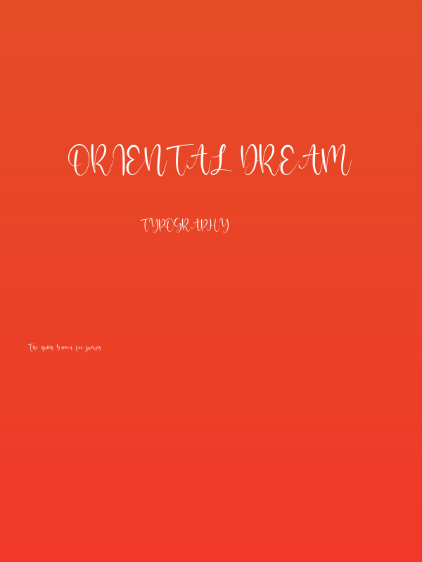 Oriental Dream Poster