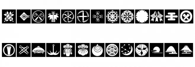 Oriental Icons III フォント 大文字