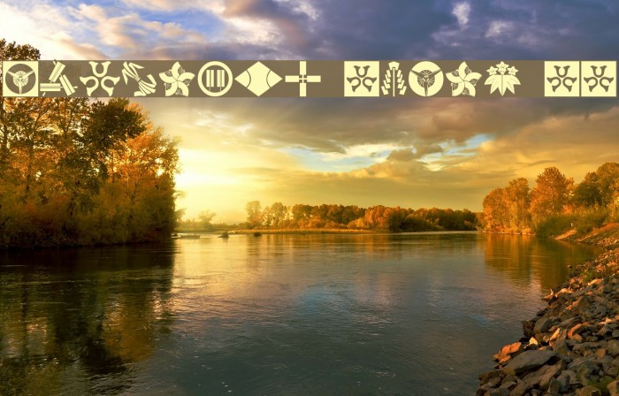 Oriental Icons II Font examples
