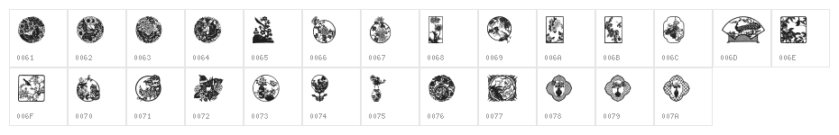 Oriental View Character Map