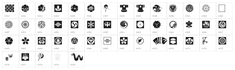 OrientalDesign Character Map