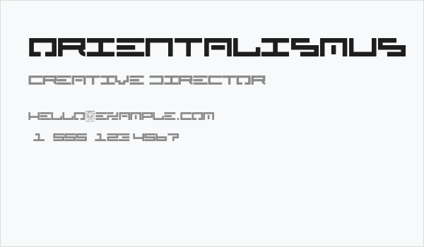 Orientalismus Business Card