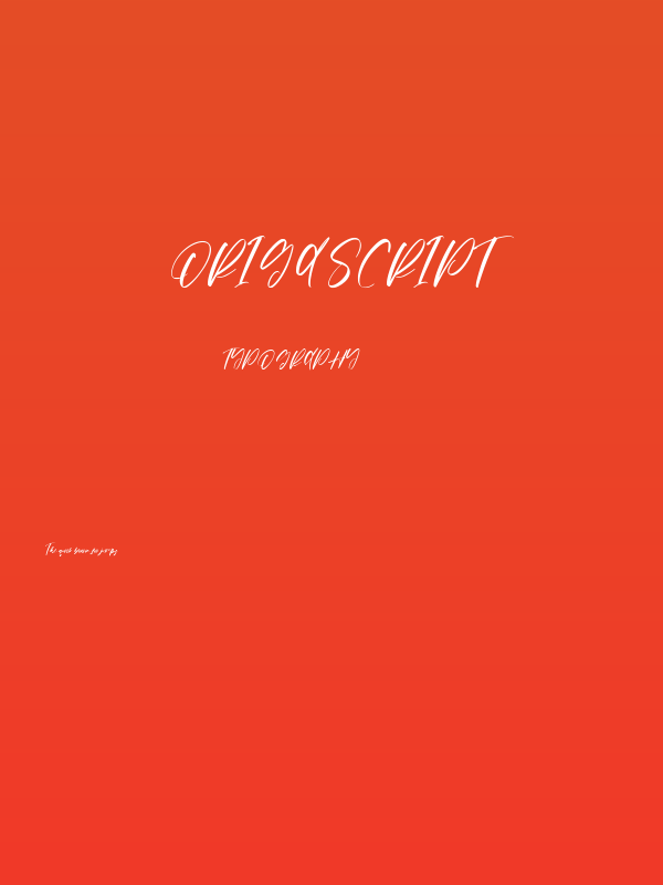 Origa Script Poster
